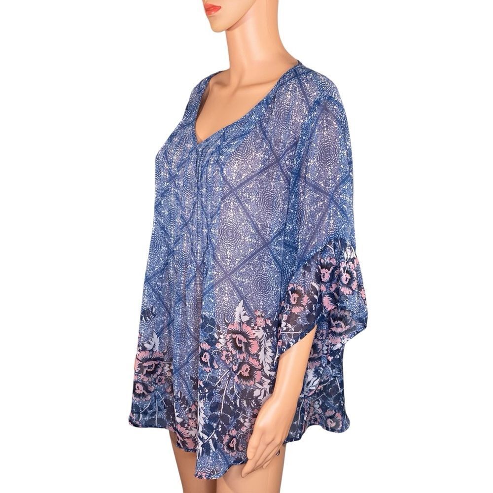 Style & Co. Oversized Pleated Tunic Top Womens Size XL Flowy and Lightweight - Picture 2 of 6